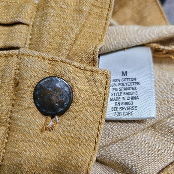 Dressbarn Mustard Yellow Button Up Jean Denim Jacket Size M - Picture 6 of 7